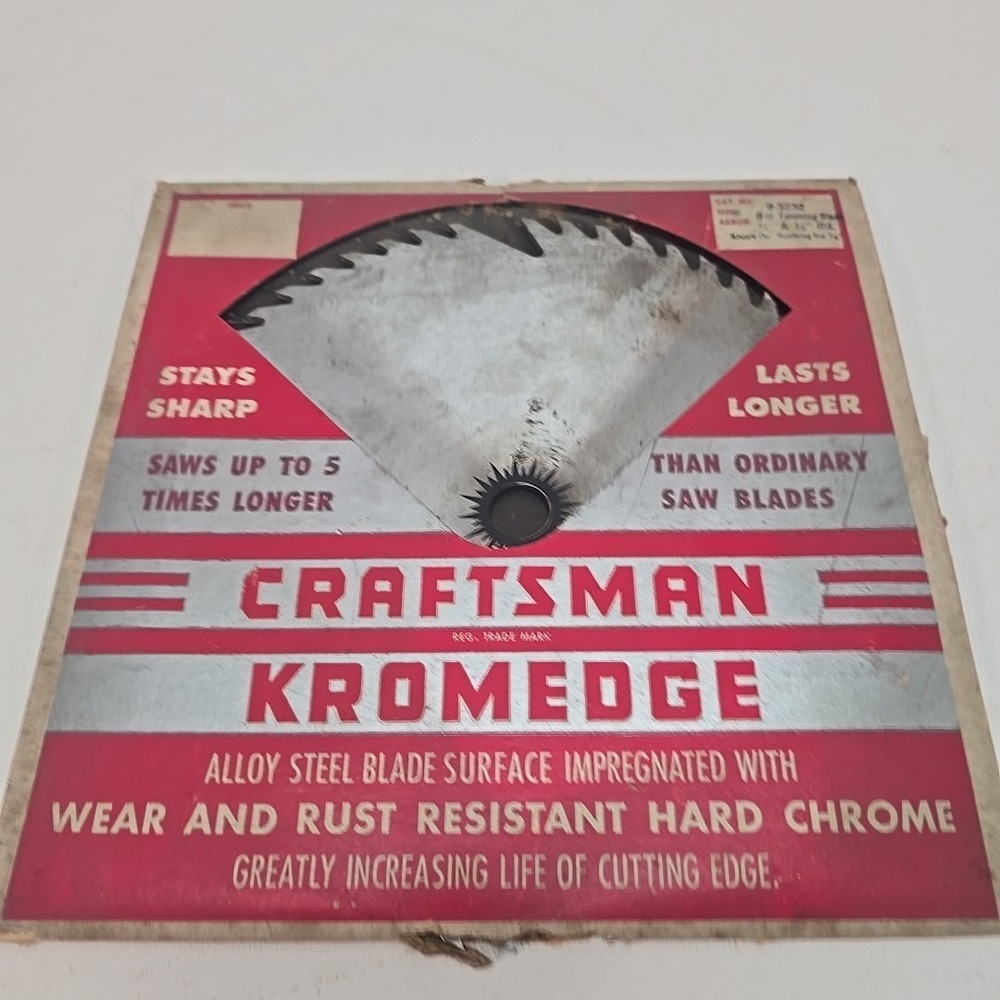 Vintage Sears Craftsman Kromedge 8" Tenoning Blade 9-3232